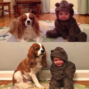 ADORABLE Tan Carter’s Bear Snow Suit Size 6m